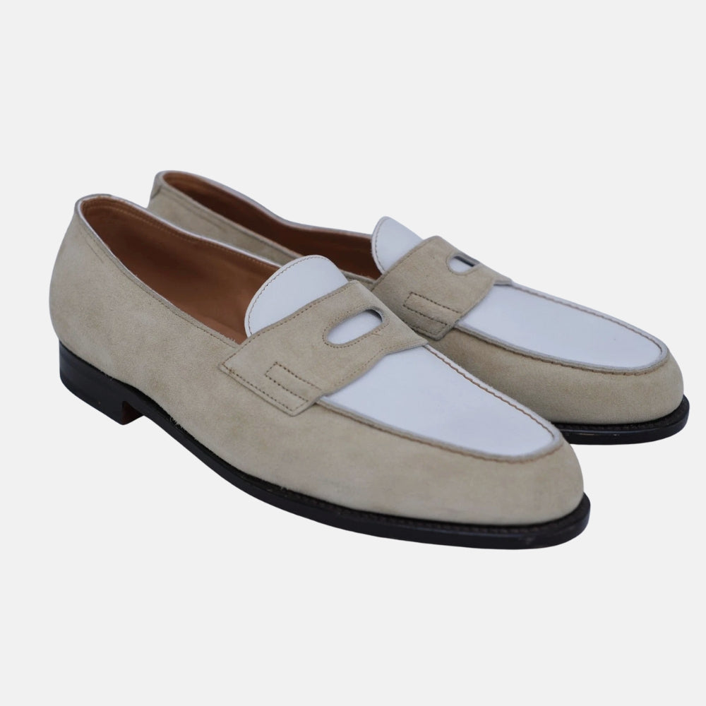 Greige/White Loafers made of Leather (EU 42.5)