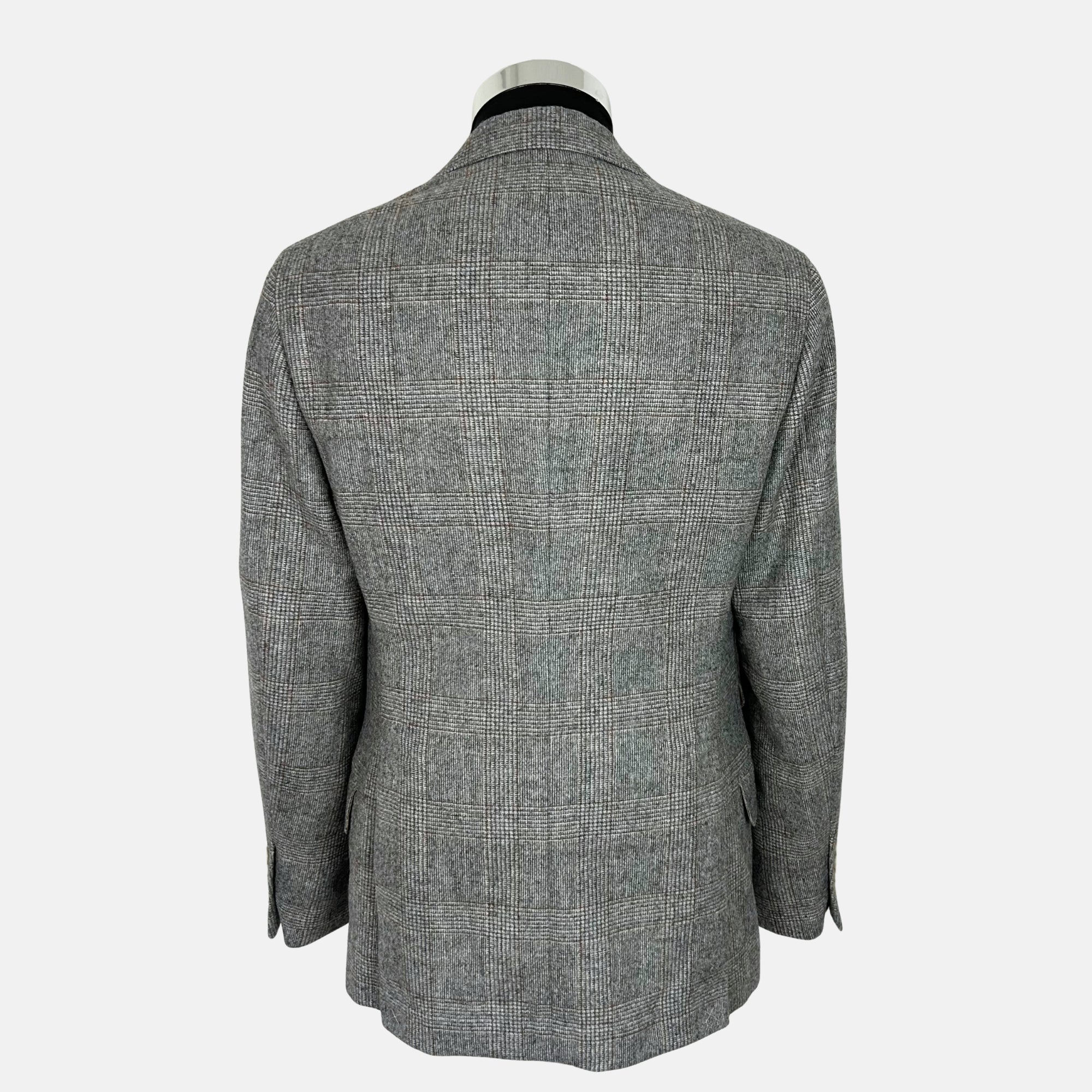 Gray/Brown Checkered made of Wool/Alpaca/Polyamide (EU 44)