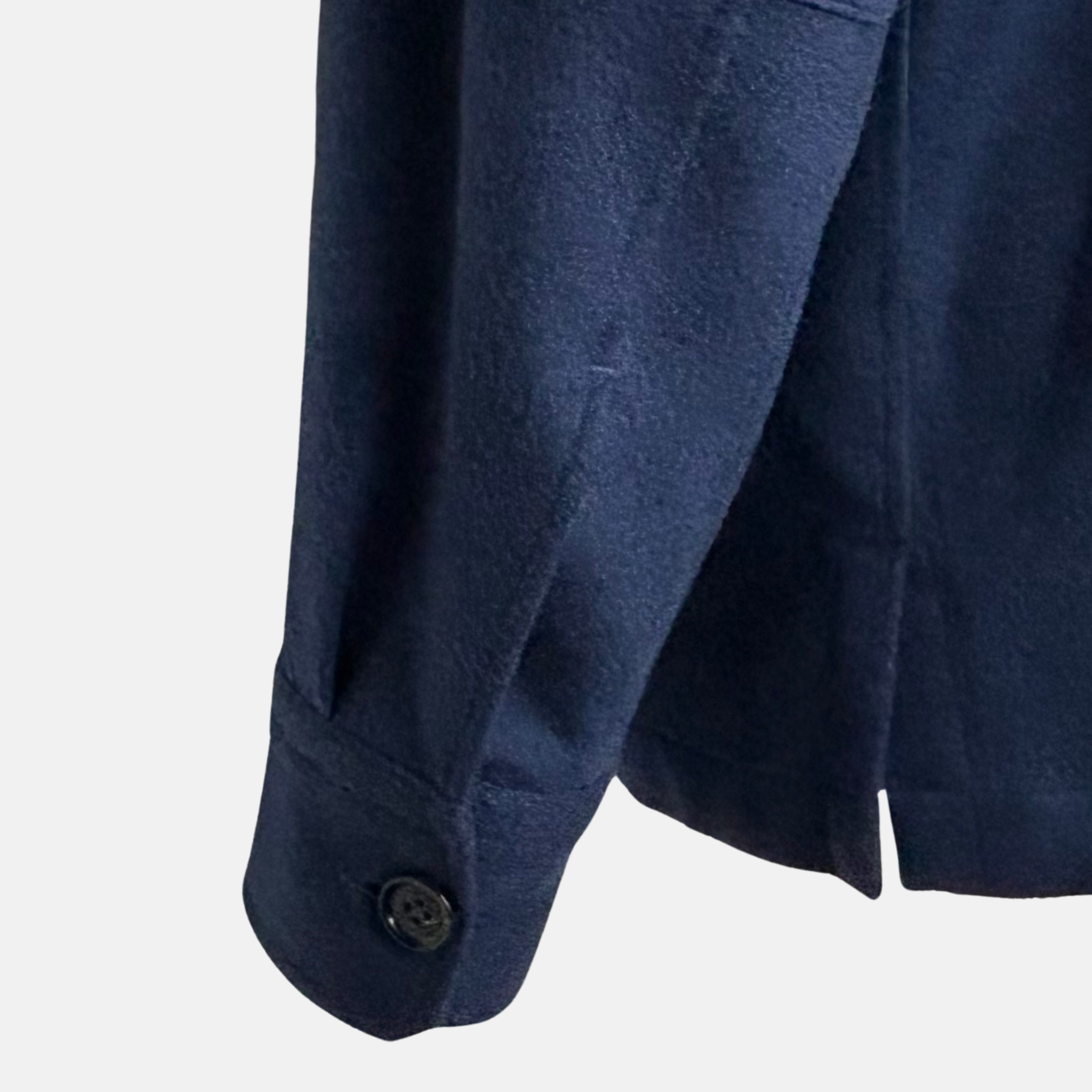 Navy Shirt Jacket made of Cashmere (L)