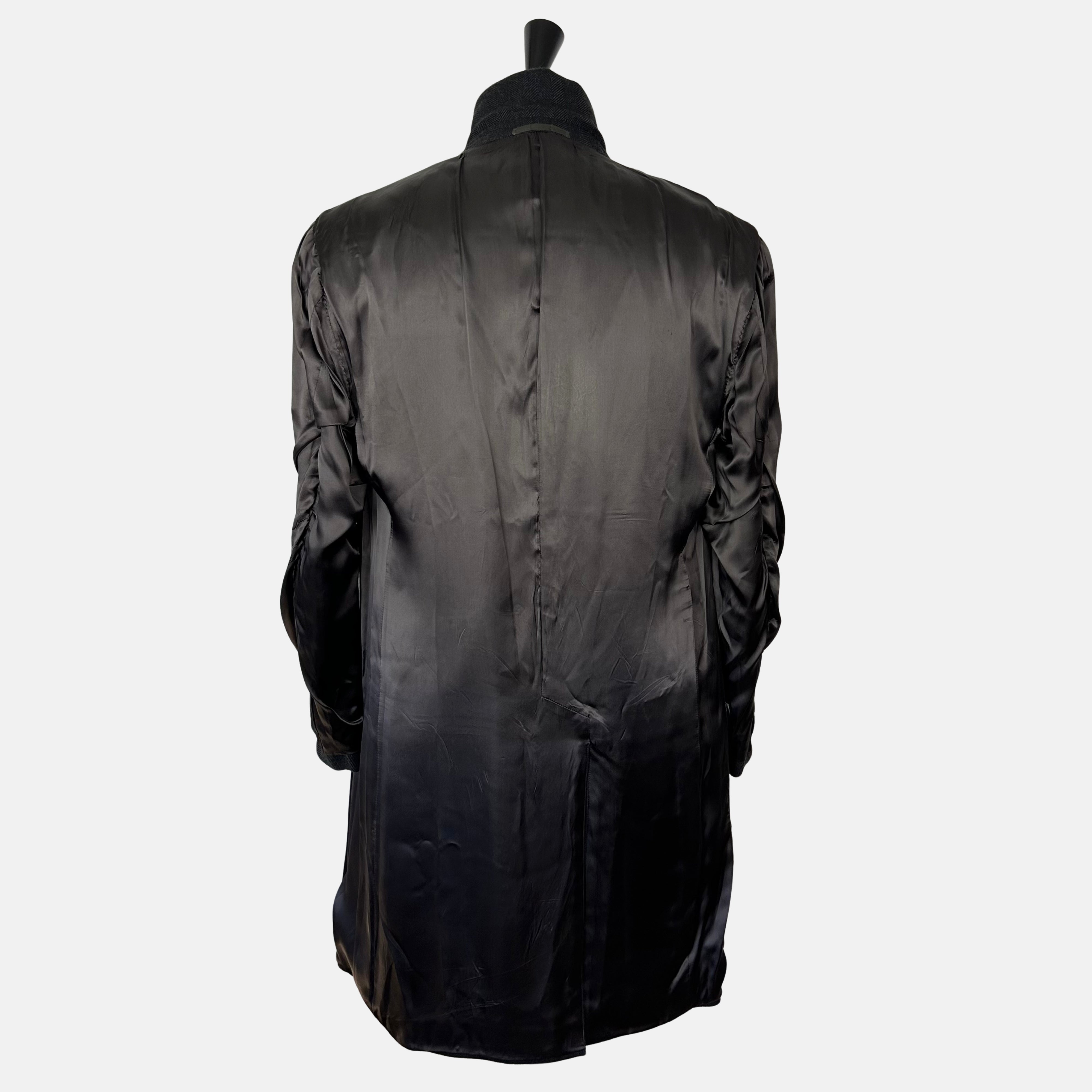 Anthracite Herringbone Coat made of Wool (EU 48)