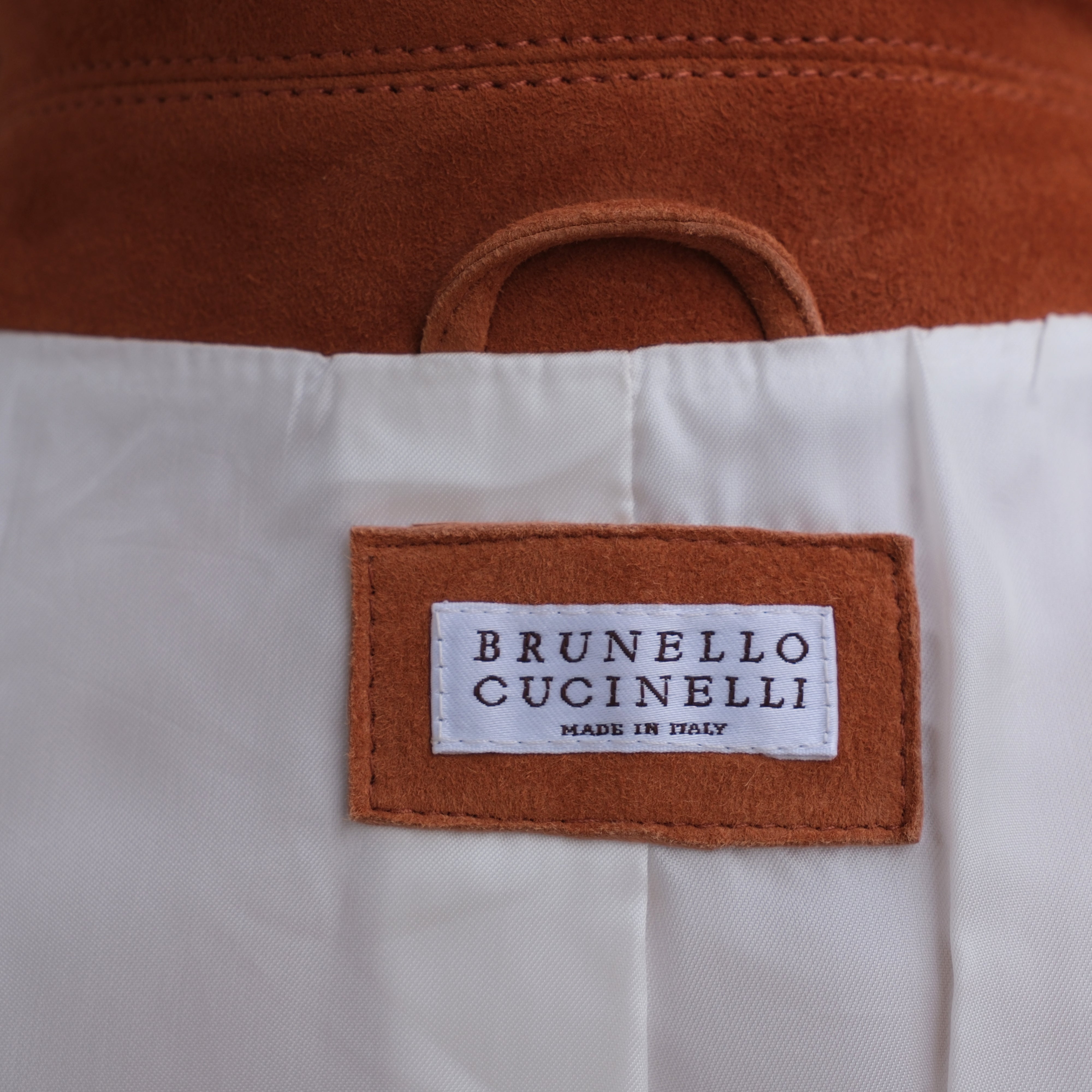 Terracotta Blouson Bomber Jacket made of Suede (M)