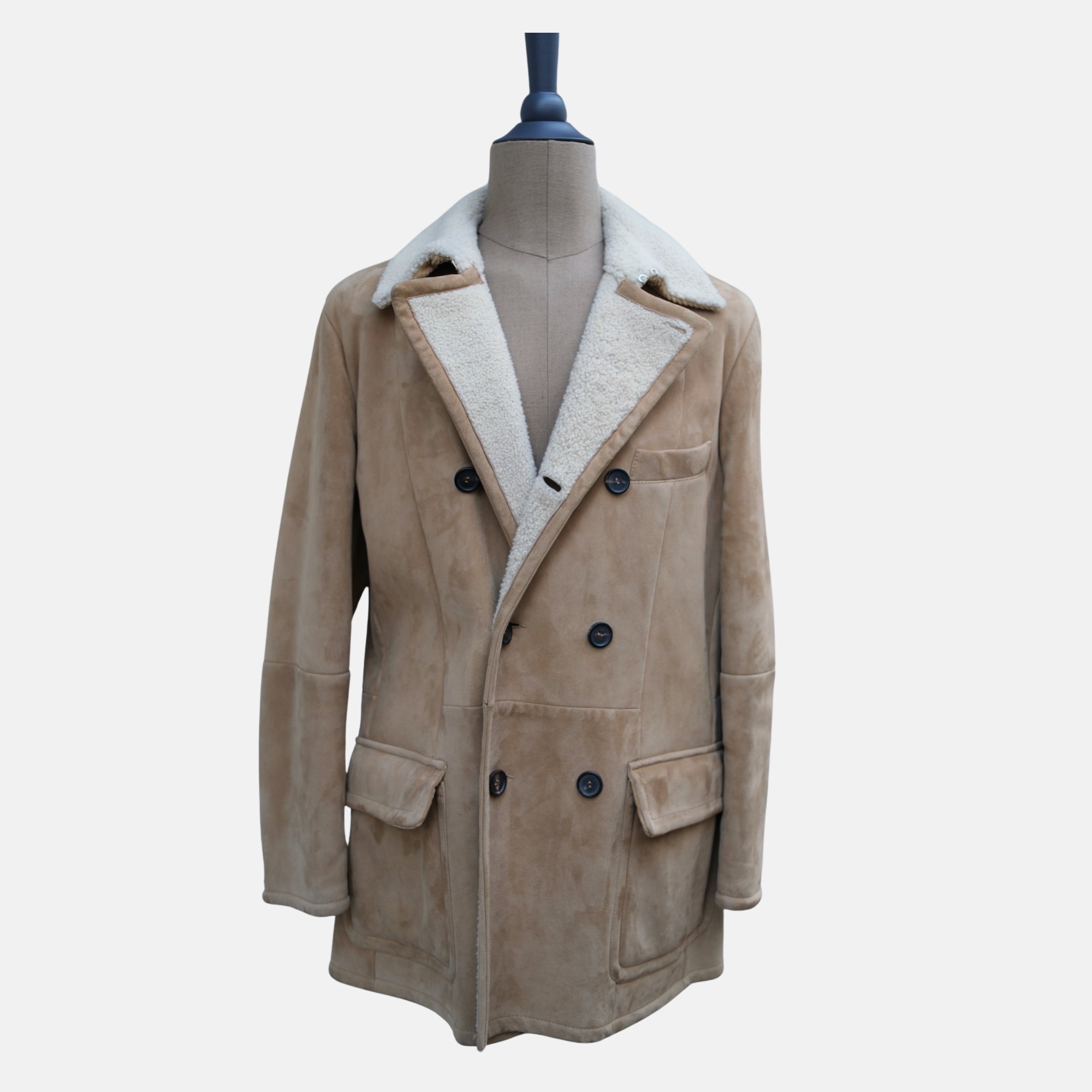 Beige Shearling Coat (M)