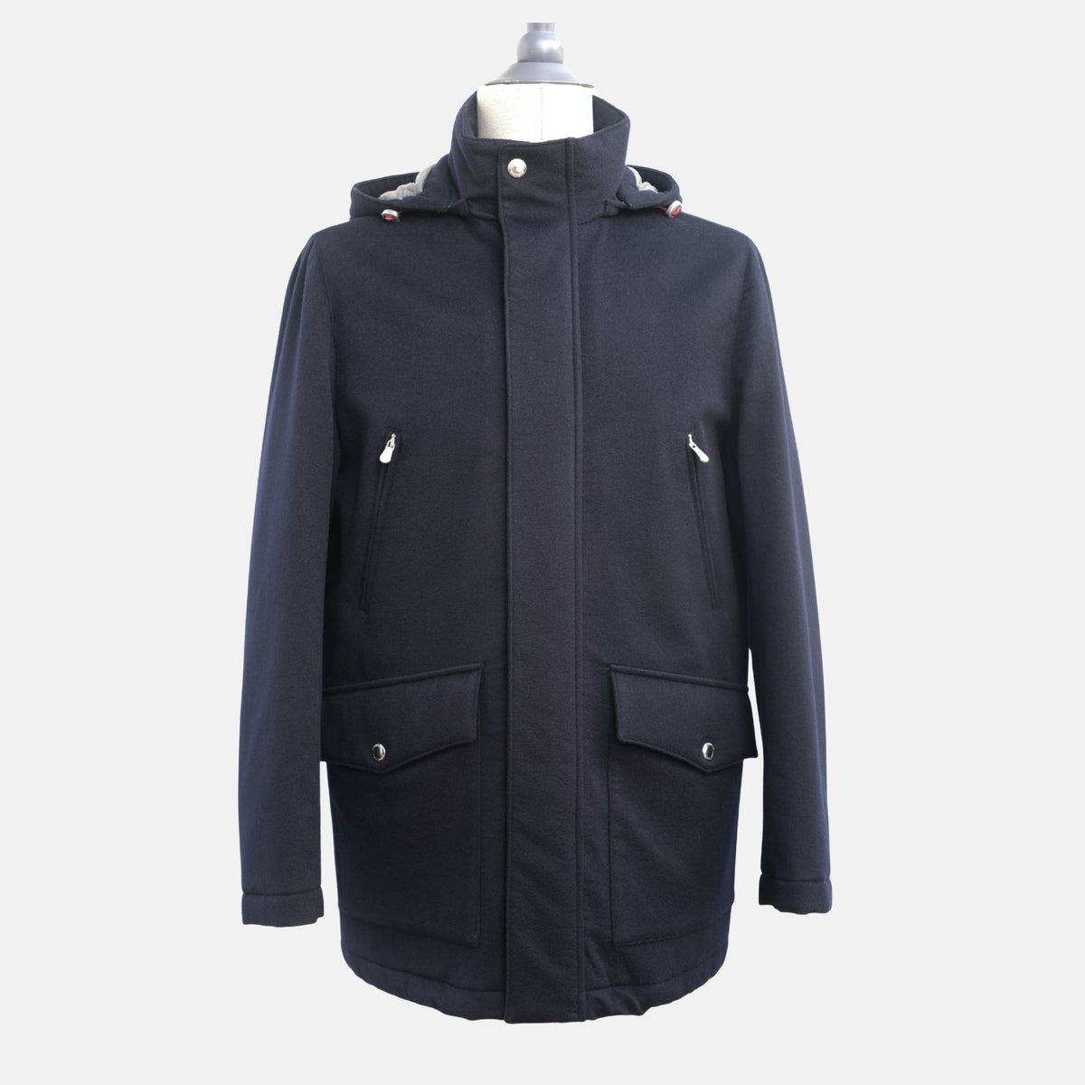 Brunello Cucinelli Cashmere Down Parka Navy (EU 46 / EU 48)