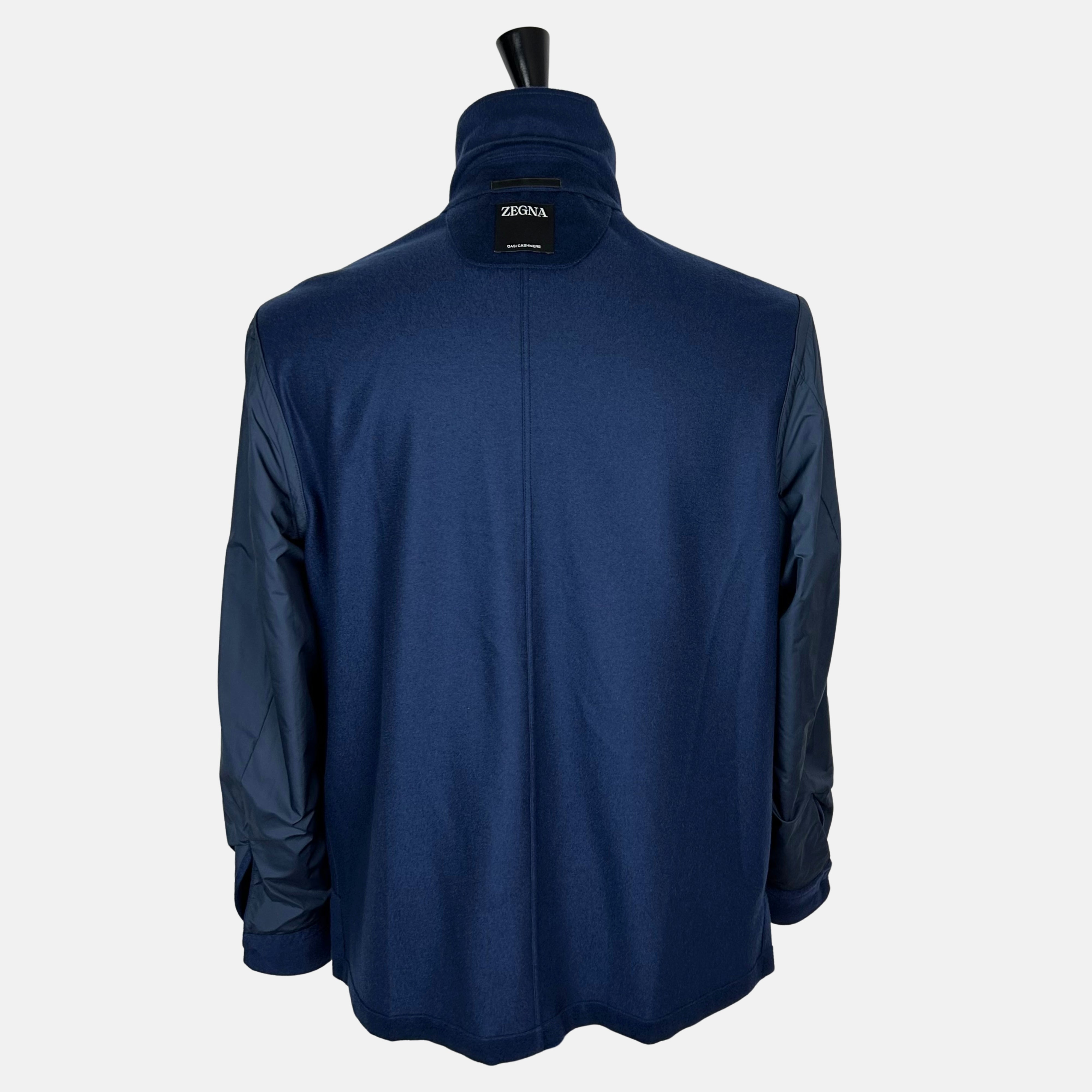 Navy Shirt Jacket made of Cashmere (L)