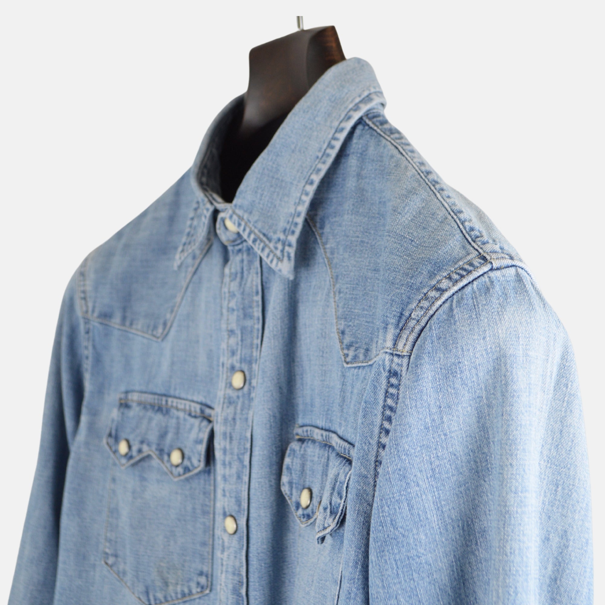 Blue Denim Shirt made of Cotton (S)