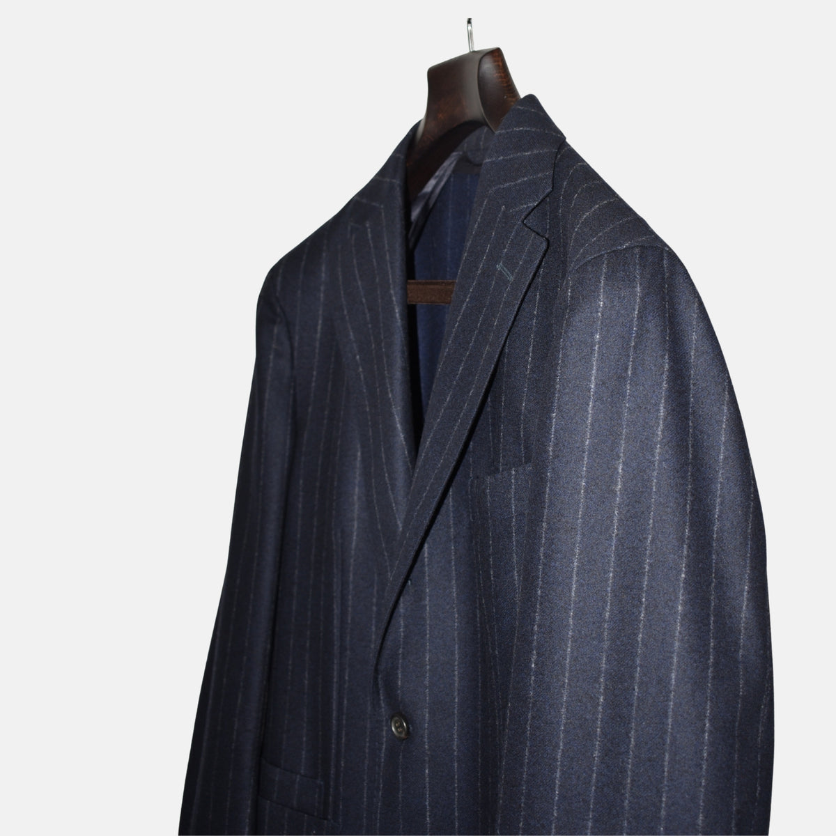 Navy Chalkstripe Suit made of Wool (EU 50)