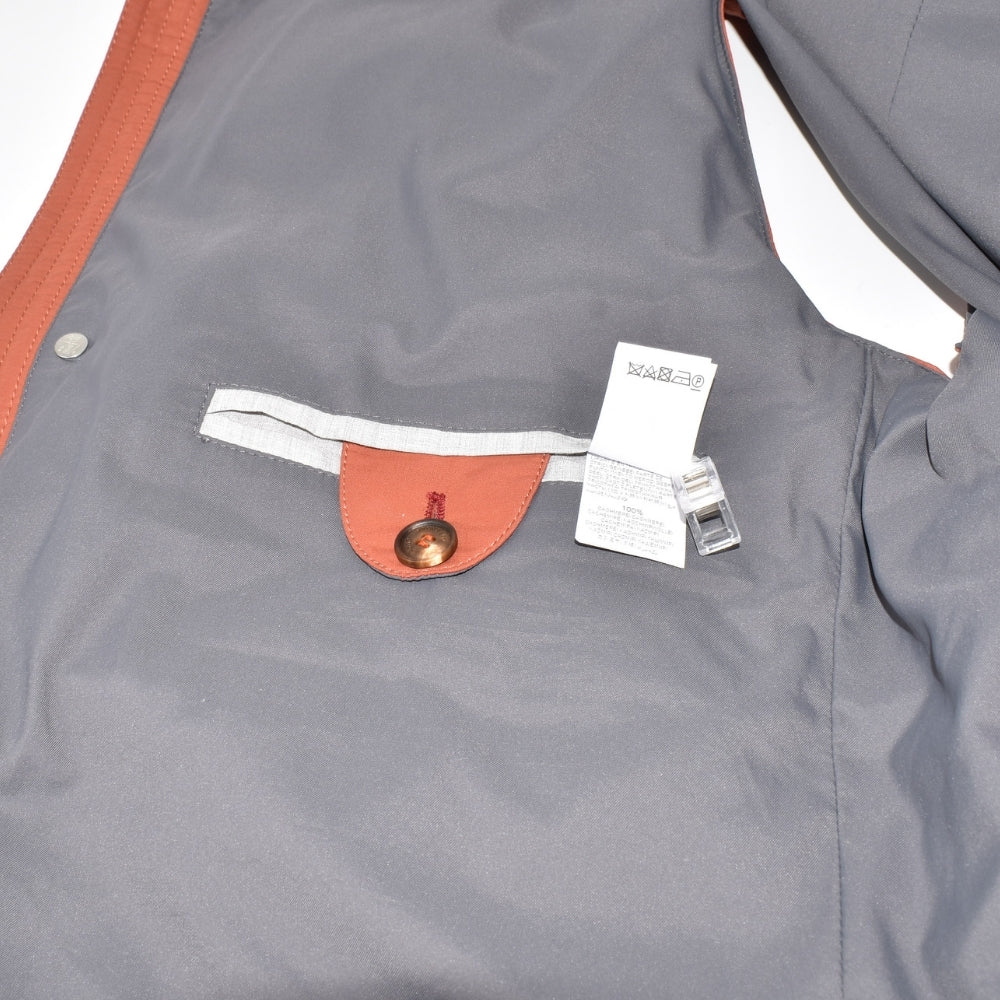 Orange/Grey Down Vest with Cashmere Details (M)