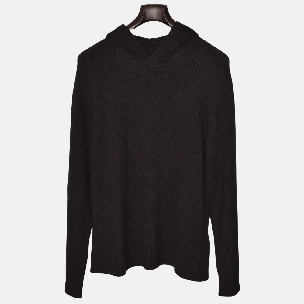 Dark Brown Hooded Sweater made of Cotton/Polyamide/Cashmere (M)