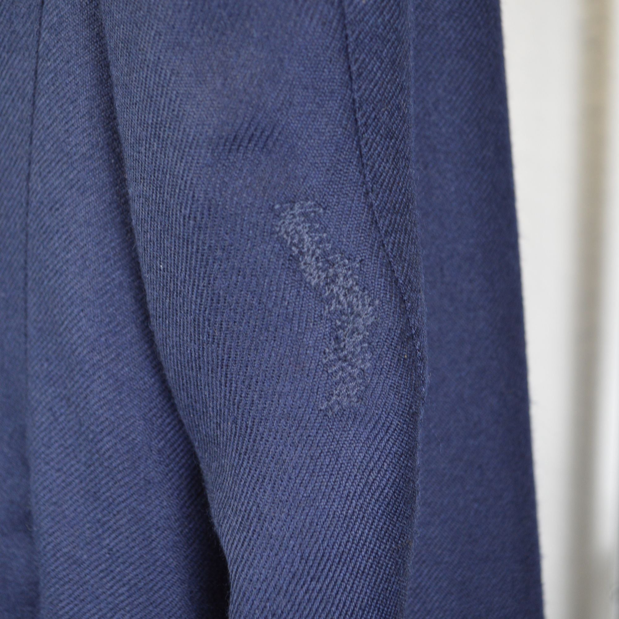 Navy Blue Blazer made of Worsted Cashmere (52)