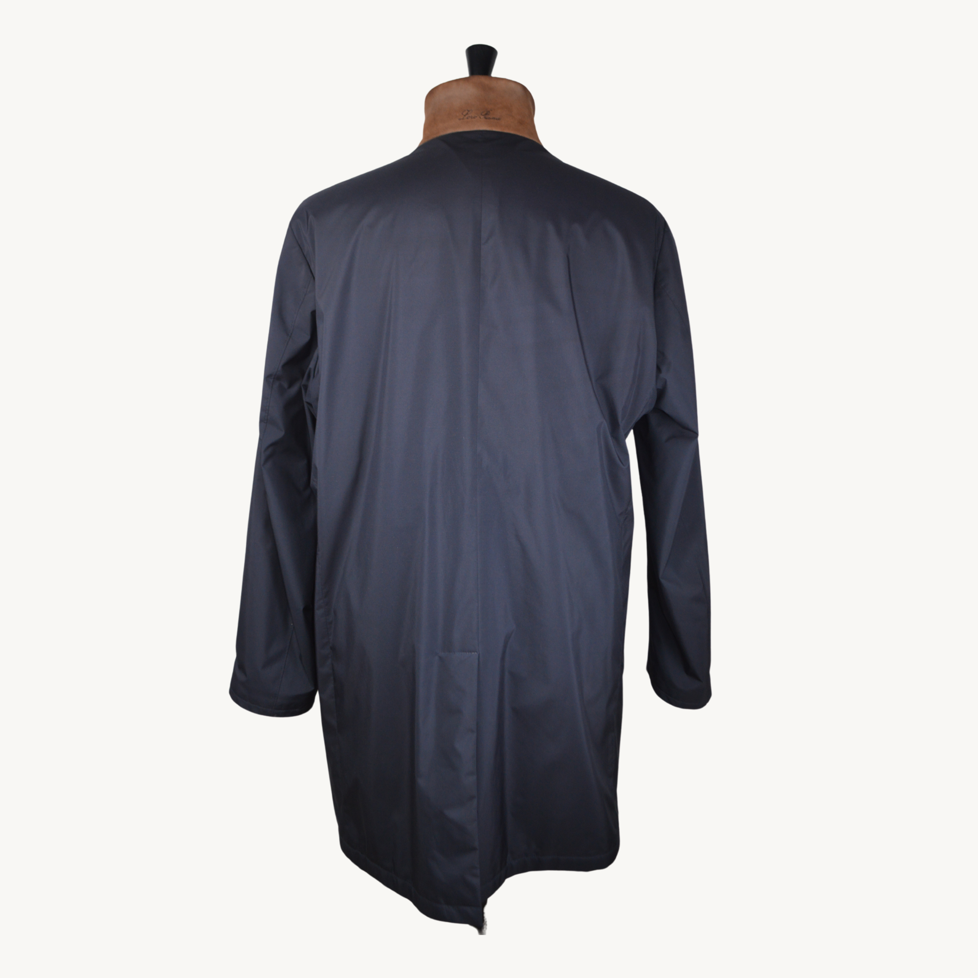 Navy Blue Coat with Cashmere Lining