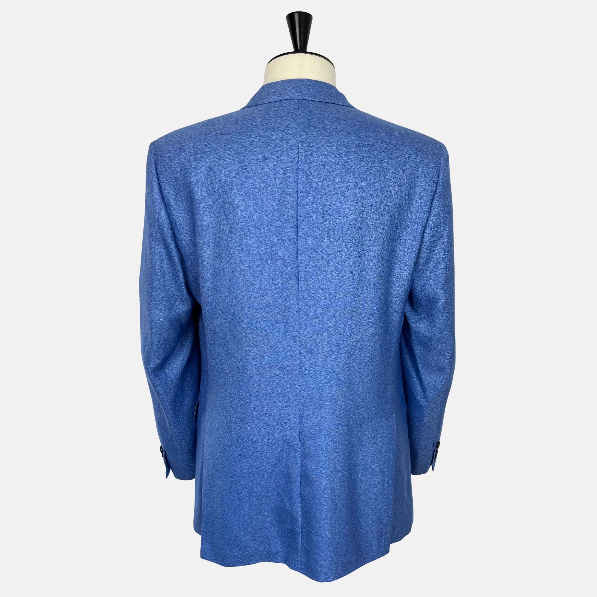 Blue Patterned  "Senato" Blazer made of Cashmere/Silk (EU 52)