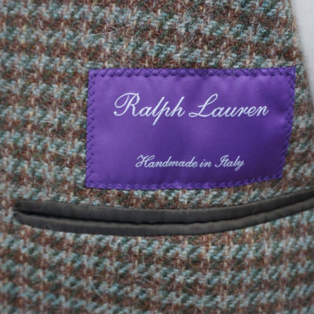 Olive Patterned Blazer made of Lambswool