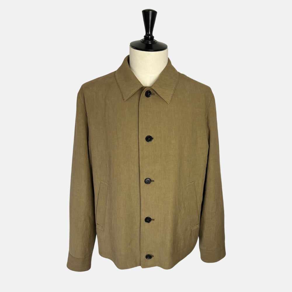 Khaki Chore Jacket made of Linen (56)