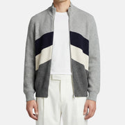 Grey/Navy Cashmere Zipper-Jacket (EU 48)