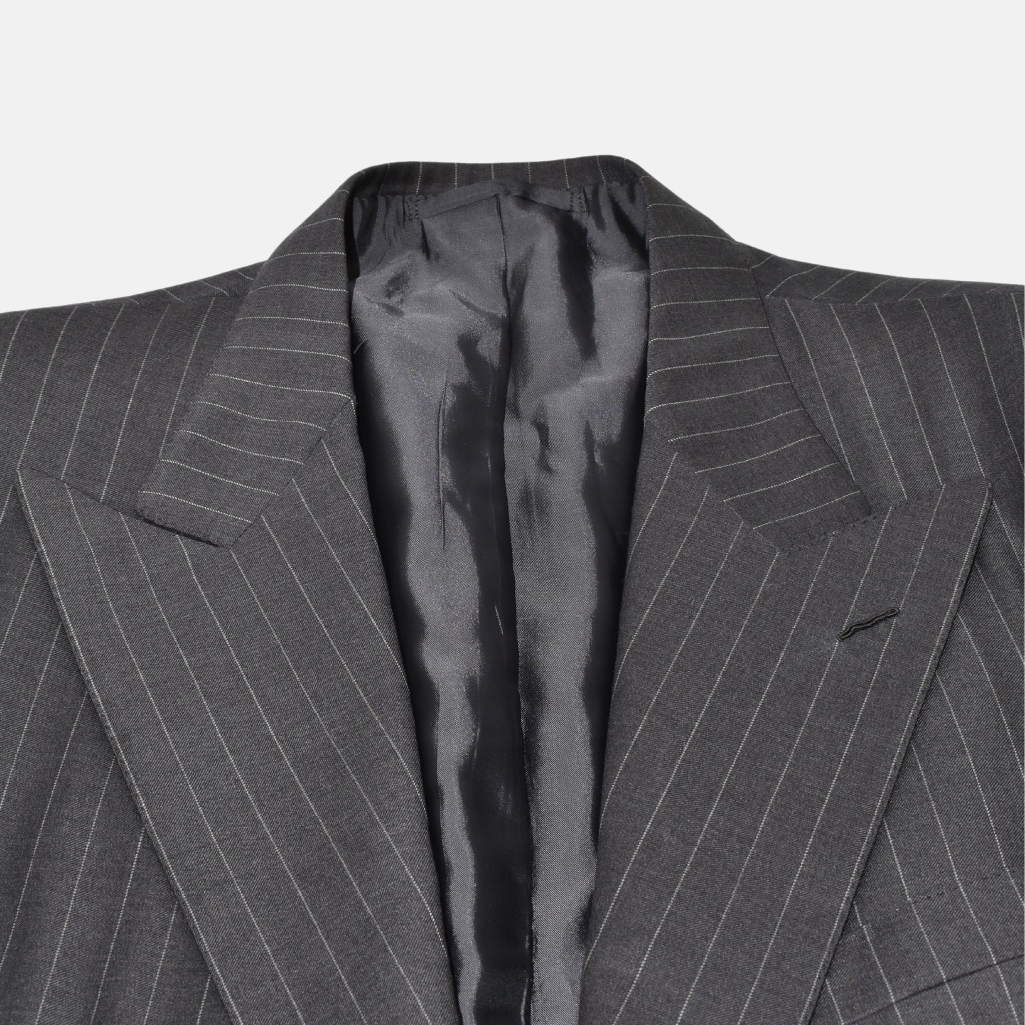 Antracite Striped  Suit made of Wool (EU 52L)