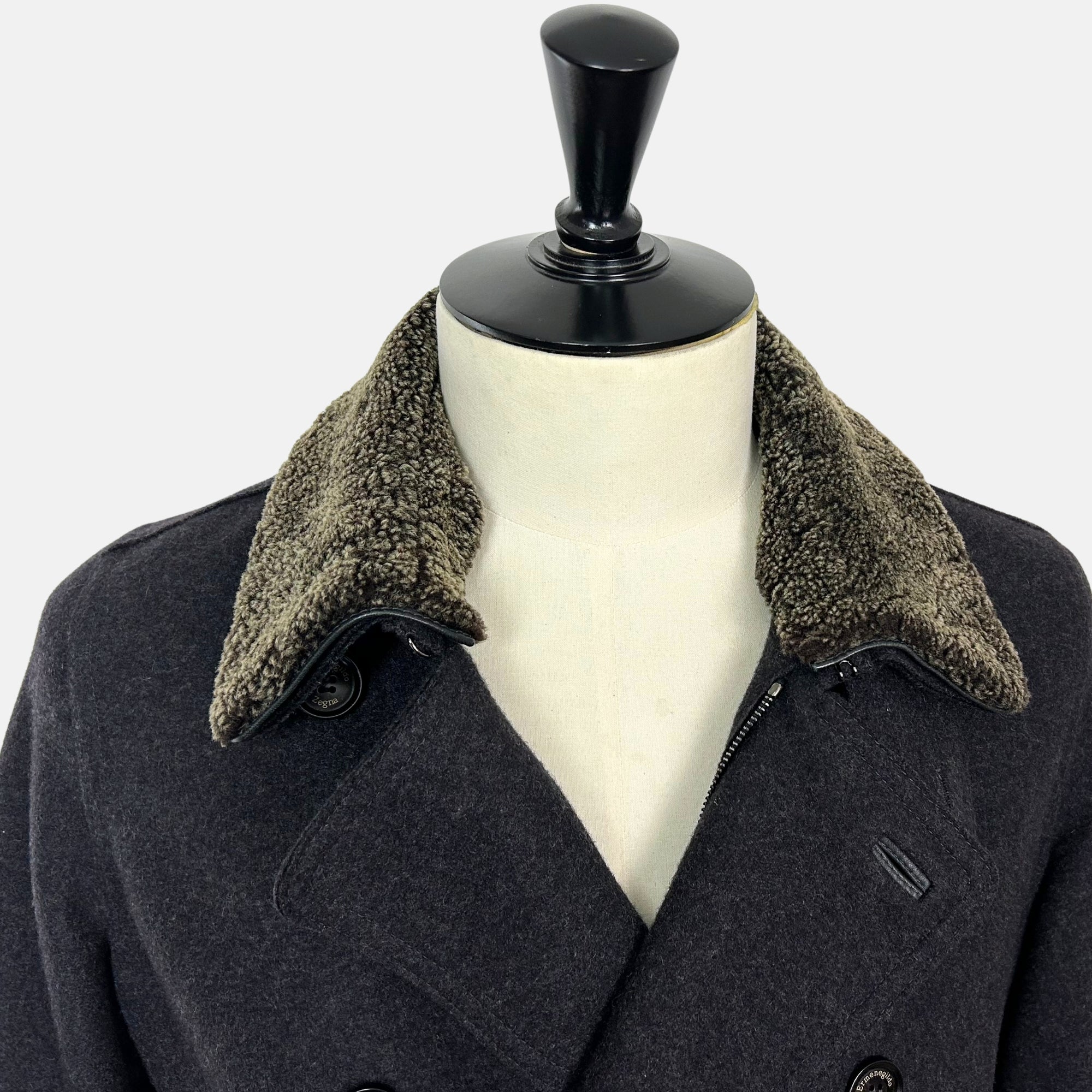 Anthracite Peacoat made of Cashmere (EU 52)