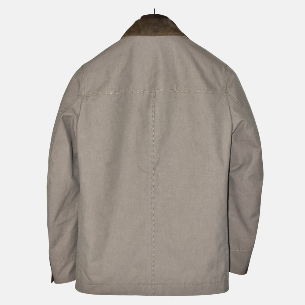 Brown Jacket made of Cotton/Viscose with Suede Details (EU 44)
