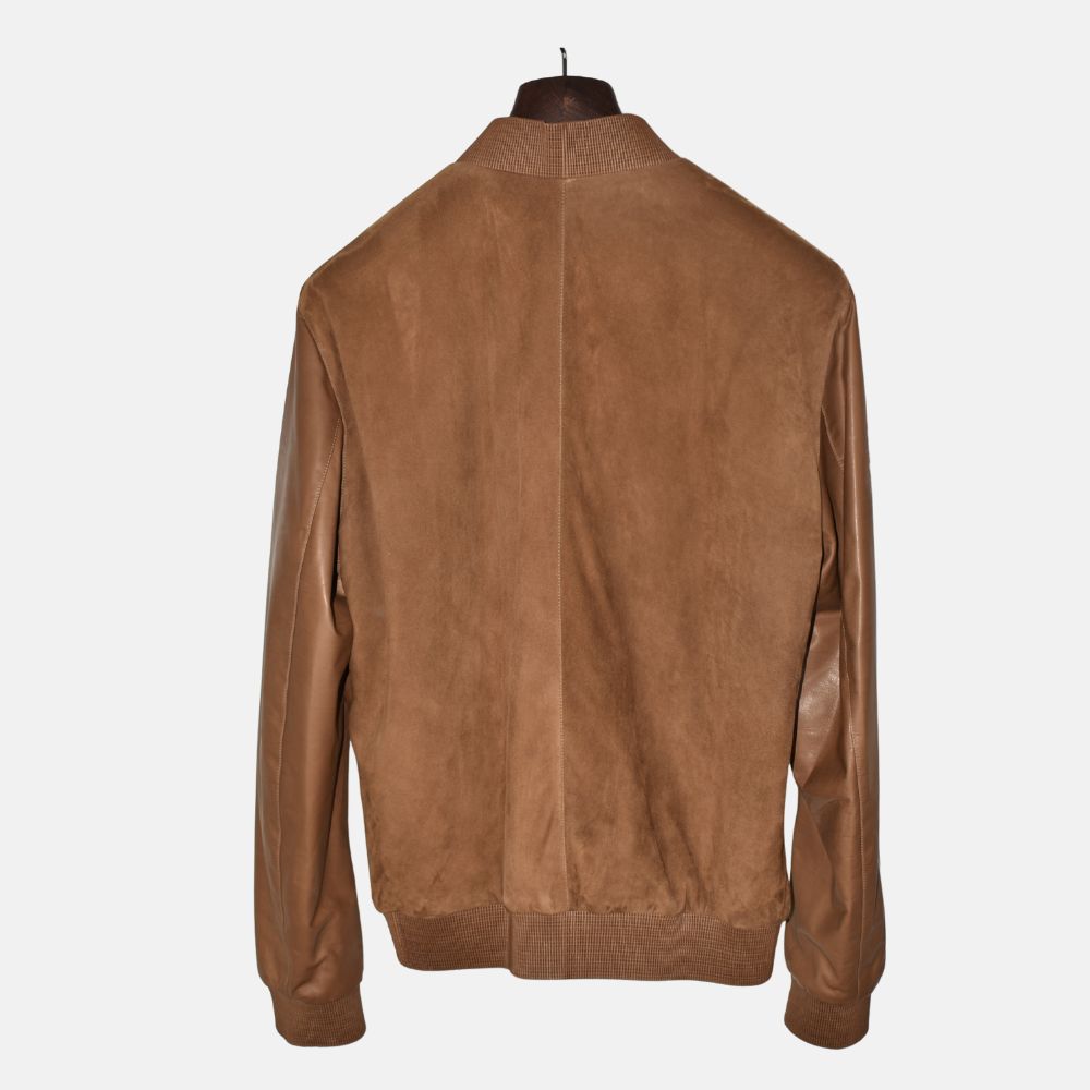Brown Jacket made of Lamb Suede (EU 52)