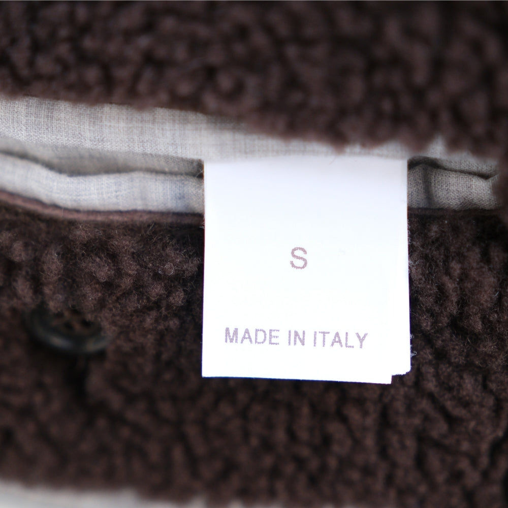 Charcoal Shearling Lined Cashmere Coat (S)