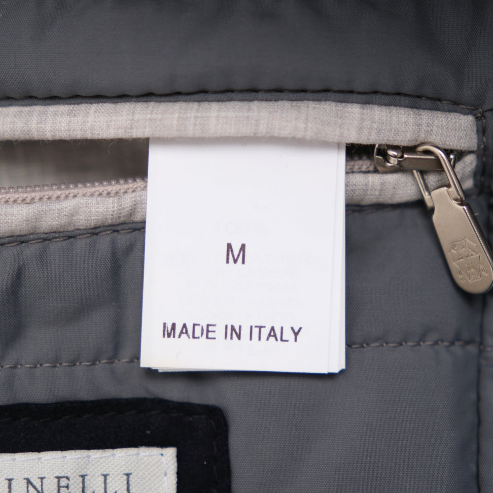 Navy Jacket made of Leather (M)