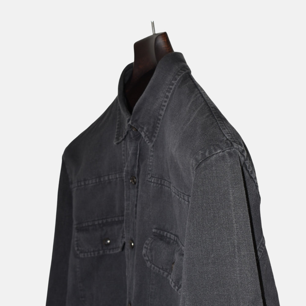 Black Denim Shirt made of Cotton (L)
