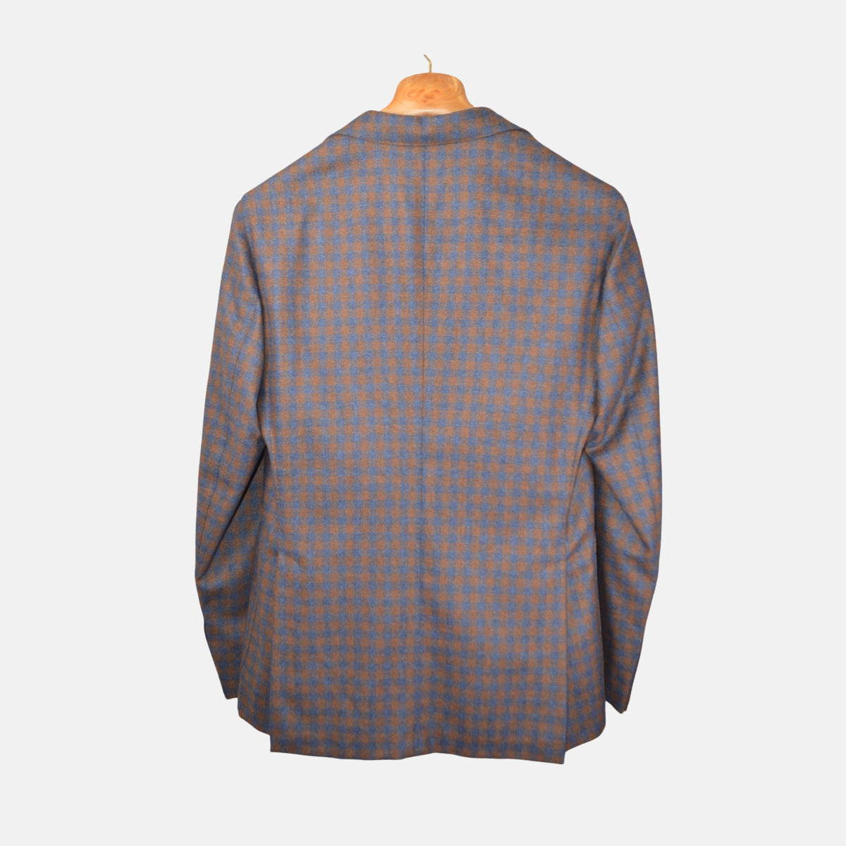 Rust/Blue Checked Blazer made of Wool/Cashmere (EU 48)