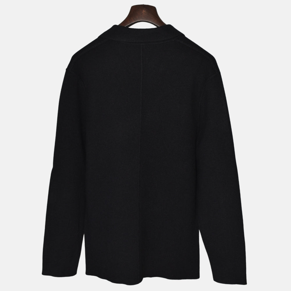 Black Double Breasted Cardigan made of Cashmere (M)