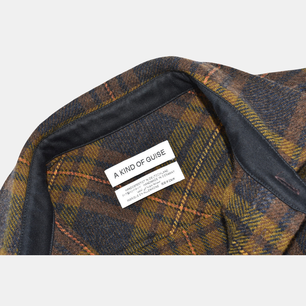 Multicoloured Checkered Overshirt made of Virgin Wool (M)