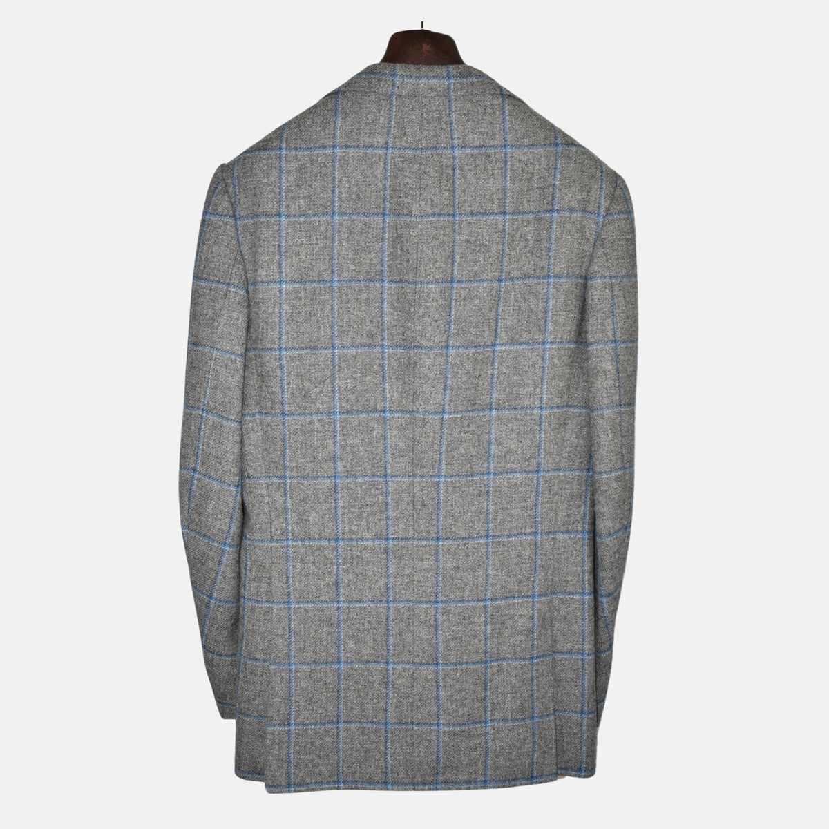 Gray/Blue Checkered Blazer made of Wool (EU 52L)