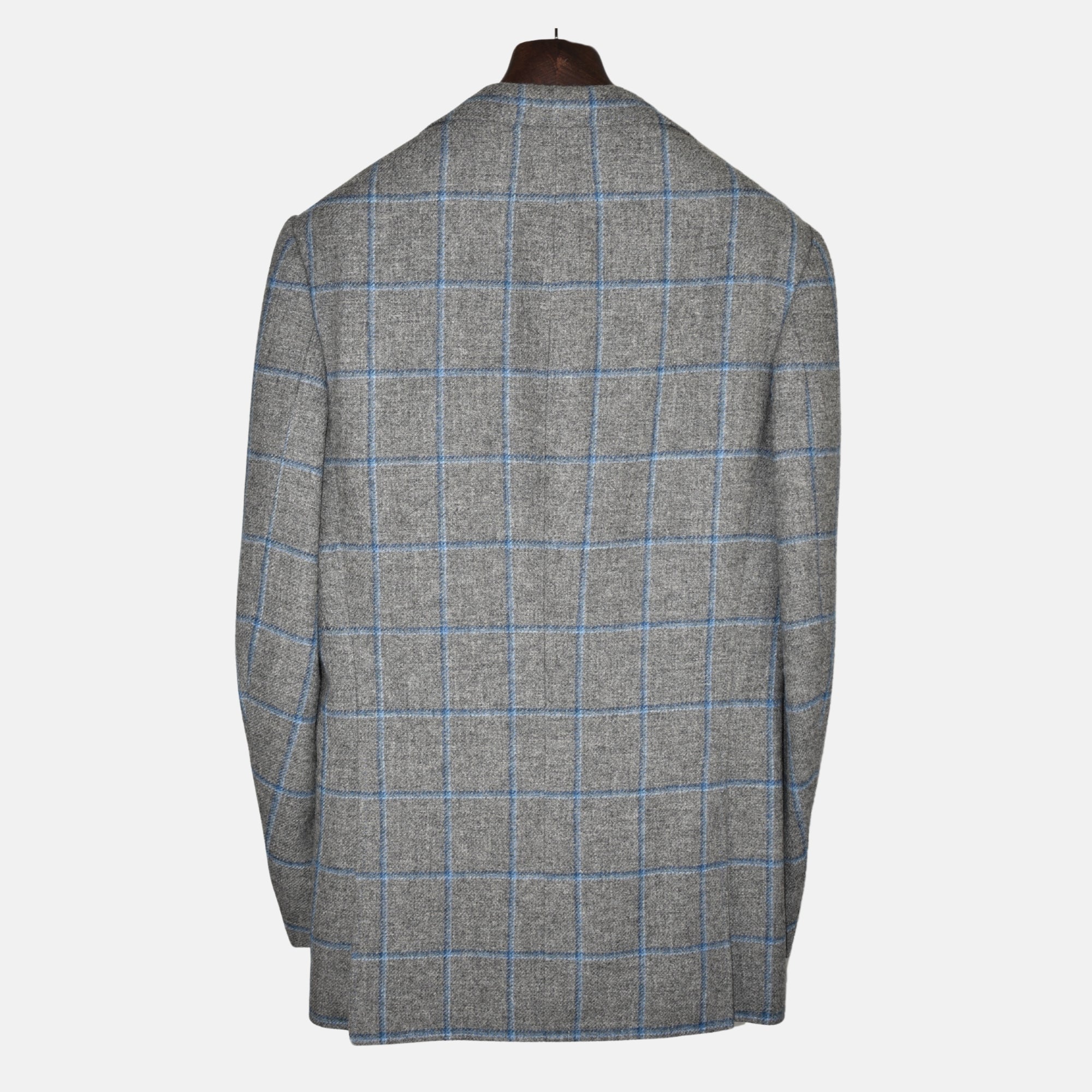 Gray/Blue Checkered Blazer made of Wool (EU 52L)