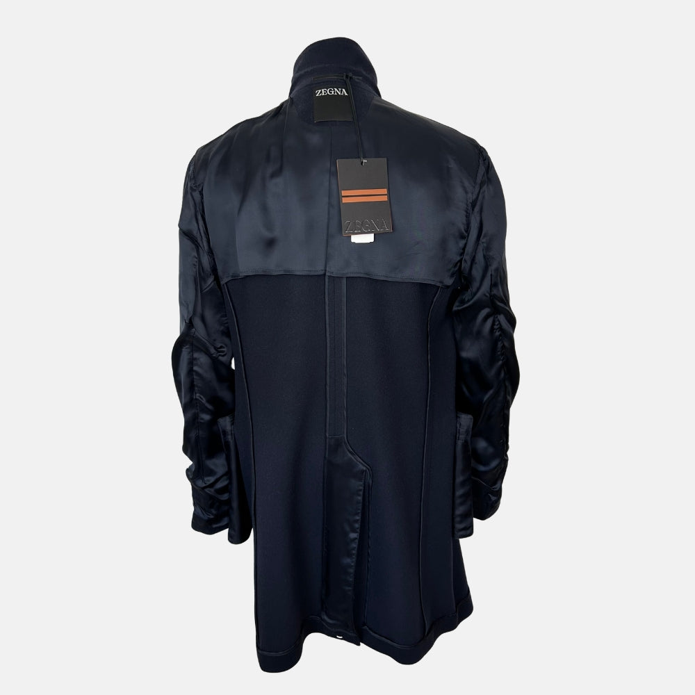 Navy Double-Breasted Coat made of Wool/Cashmere (EU 48)