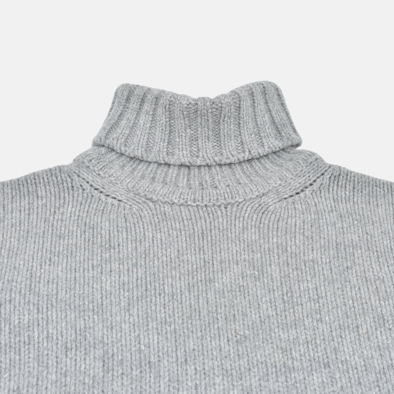 Gray Turtleneck Sweater made of Wool/Cashmere (XL)