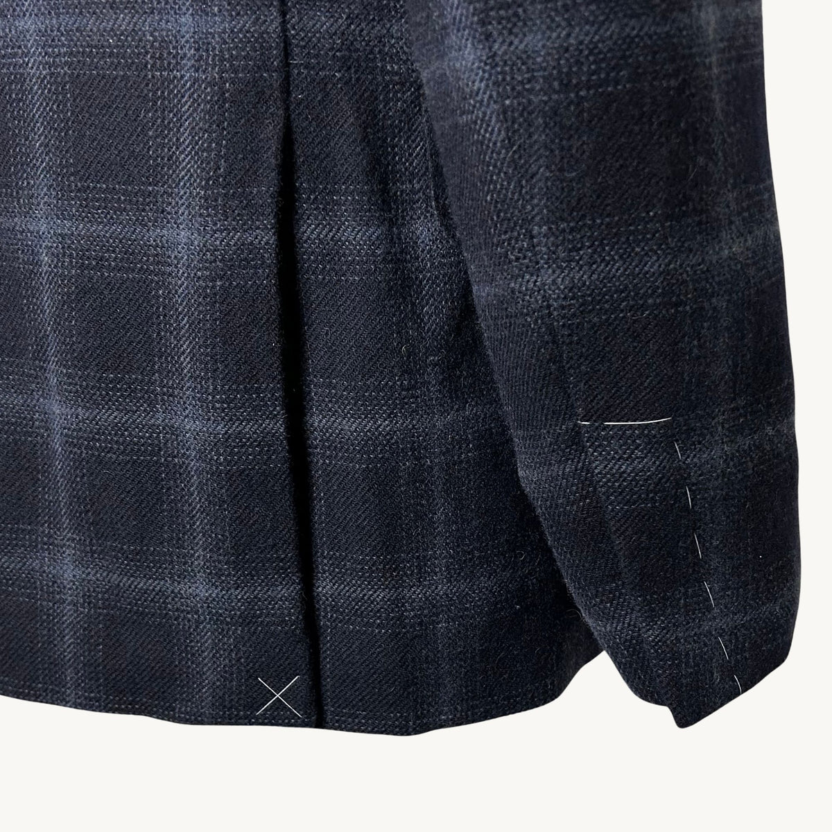 Navy Pattnerned Blazer made of Camel Hair (EU 50)