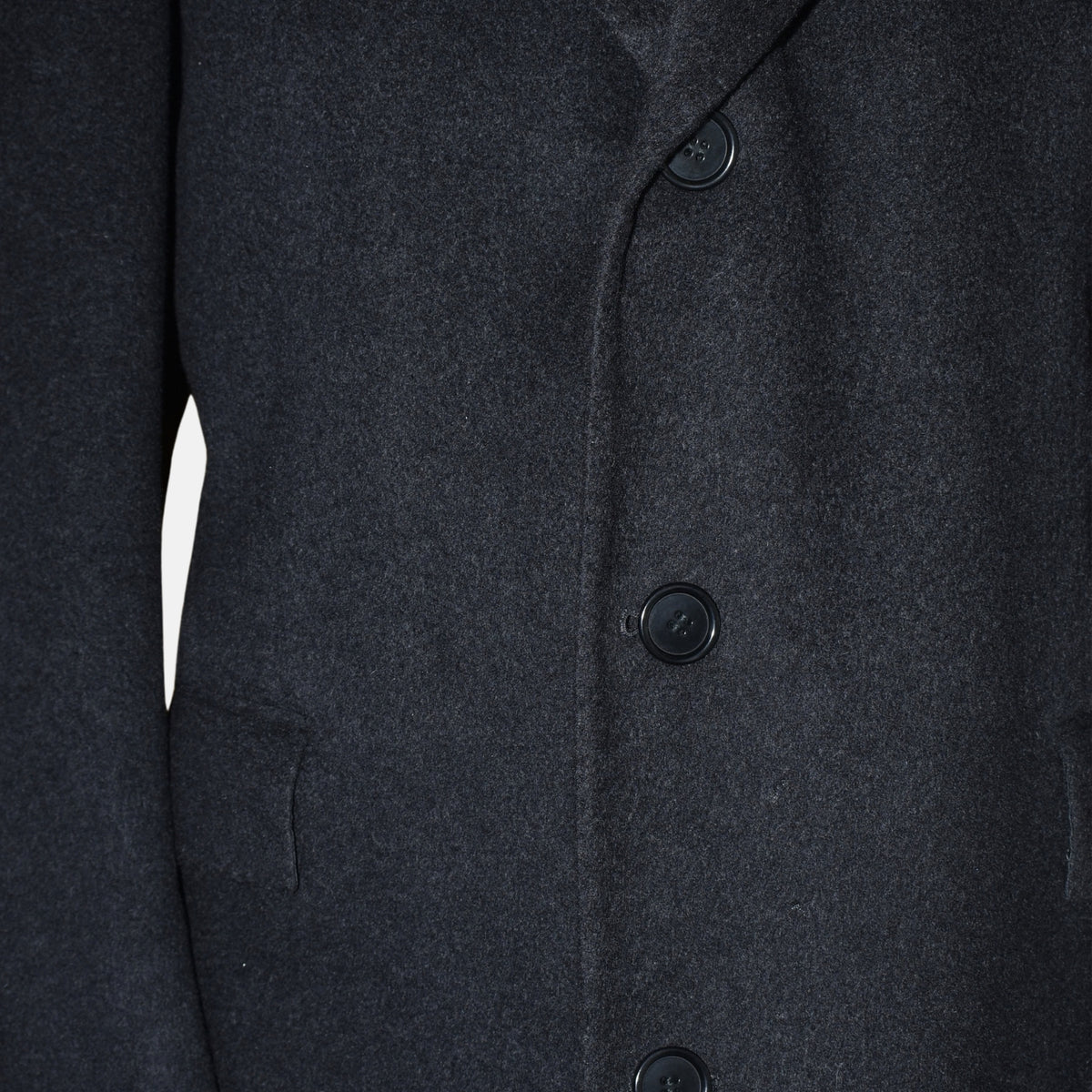 Anthracite Melange Cashmere Coat (EU 52)