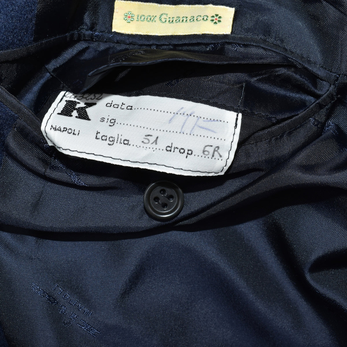Navy Guanaco Coat (EU 52)