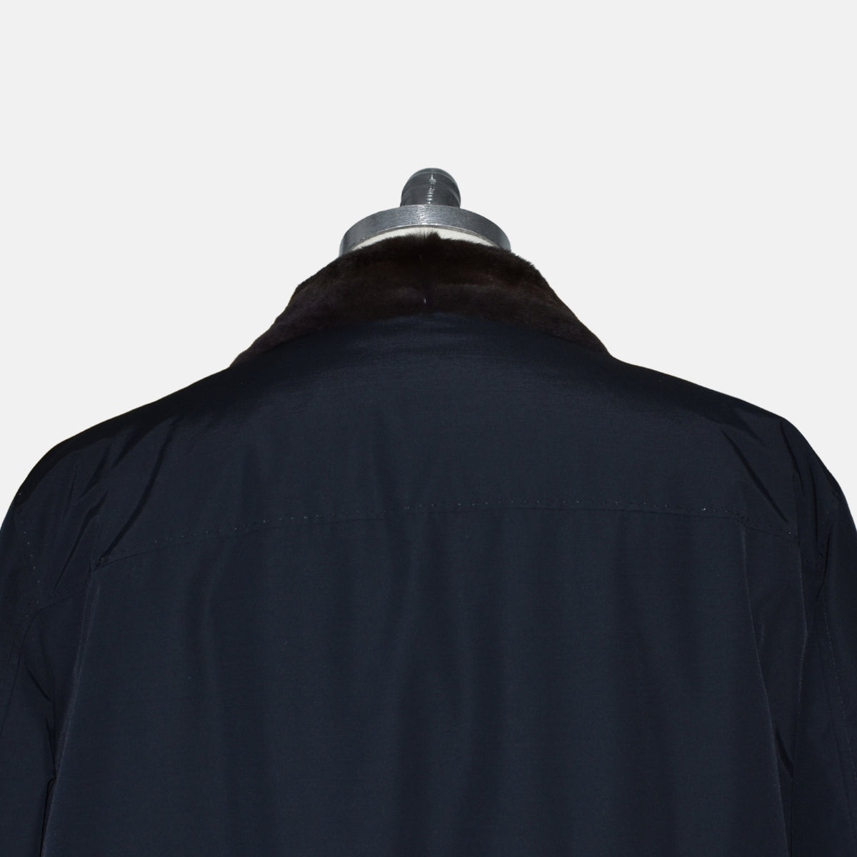 Midnight Blue Beaver Lined Bomber Jacket (EU 52)