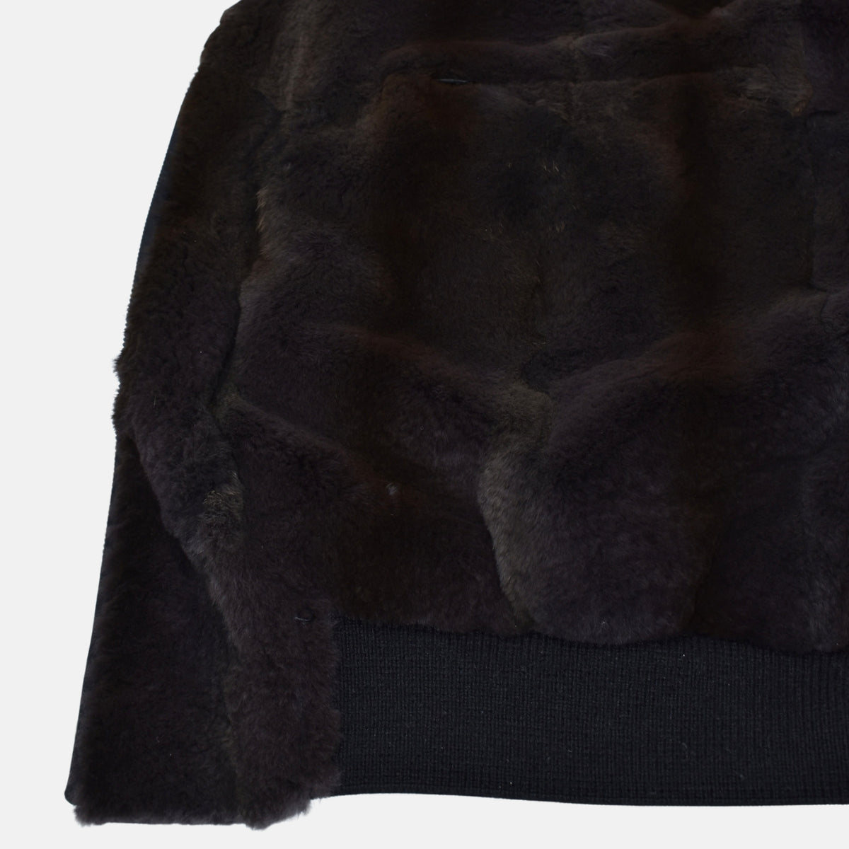 Midnight Blue Beaver Lined Bomber Jacket (EU 52)