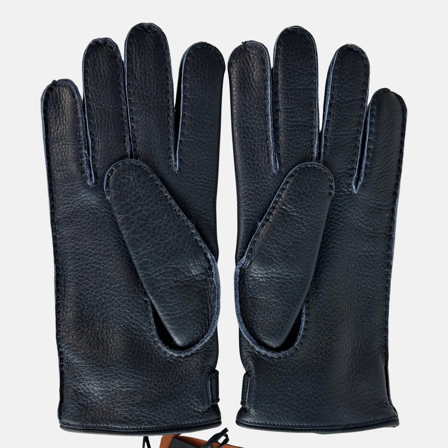 小物 DENTS MEN'S LEATHER GLOVE PECCARY NAVY Peccary Leather Gloves Dark Navy (L) | Sanpetuna