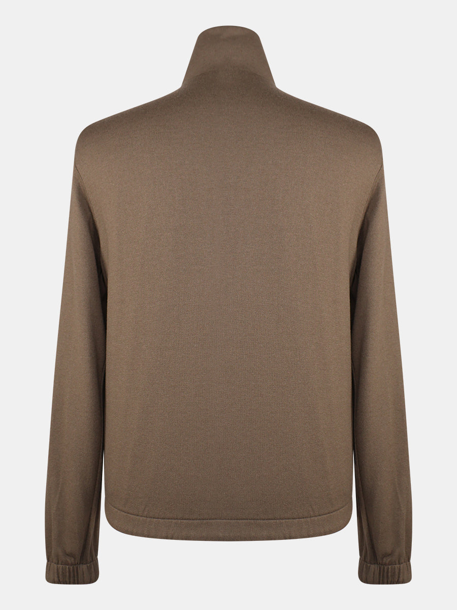 Acorn Brown Cashmere Bomber