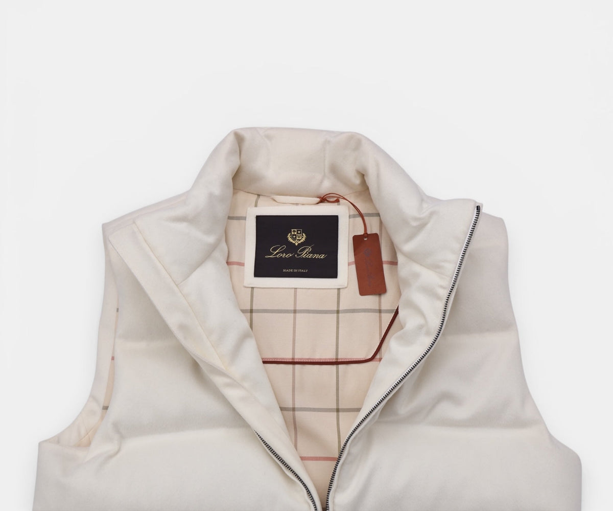 White Cashmere Down Gilet