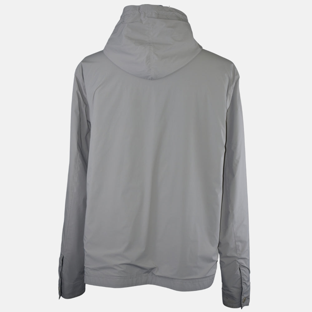 Hooded Leather Jacket Reversible