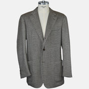 Brown Offwhite Patterned Blazer