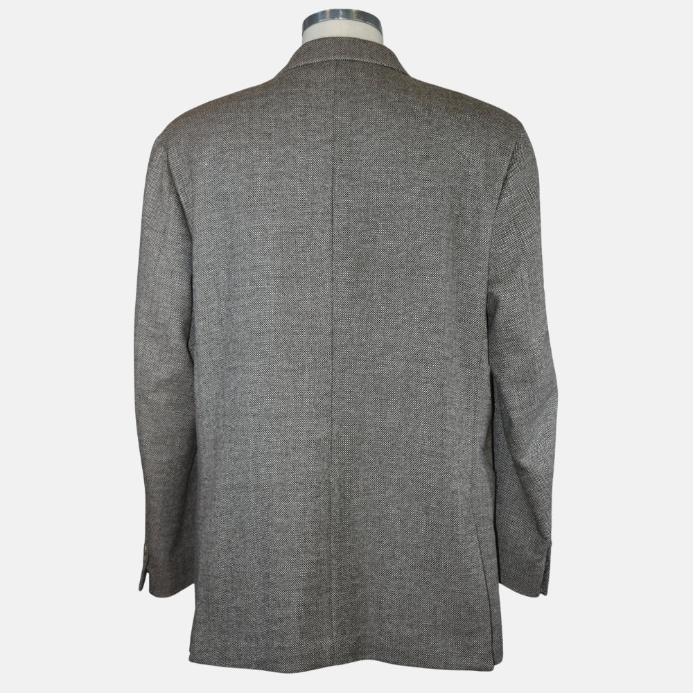 Brown Offwhite Patterned Blazer
