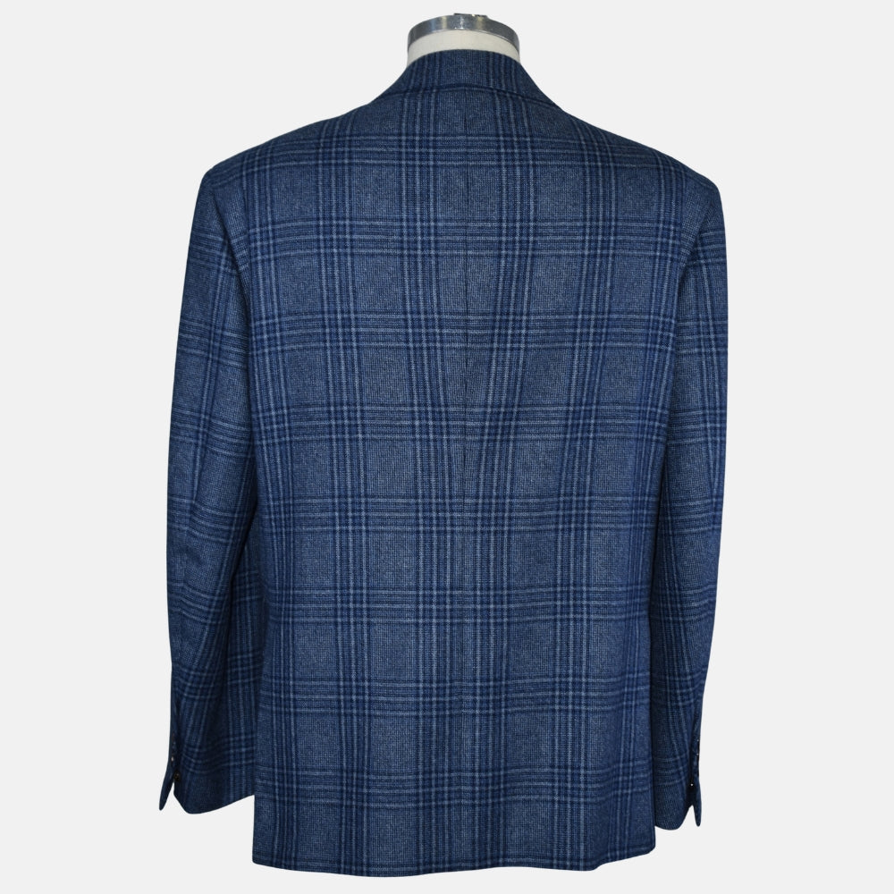 Ing Loro Piana Blue Checked Blazer Cashmere