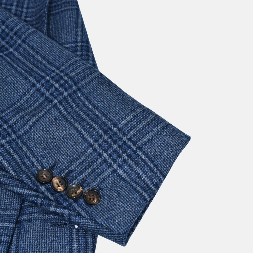 Ing Loro Piana Blue Checked Blazer Cashmere