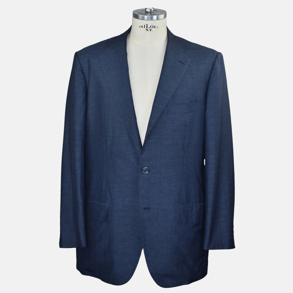 Blue Wool / Linen / Silk Blazer