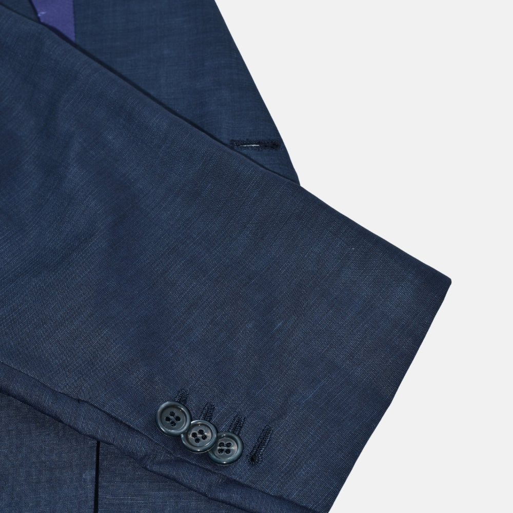 Blue Wool / Linen / Silk Blazer
