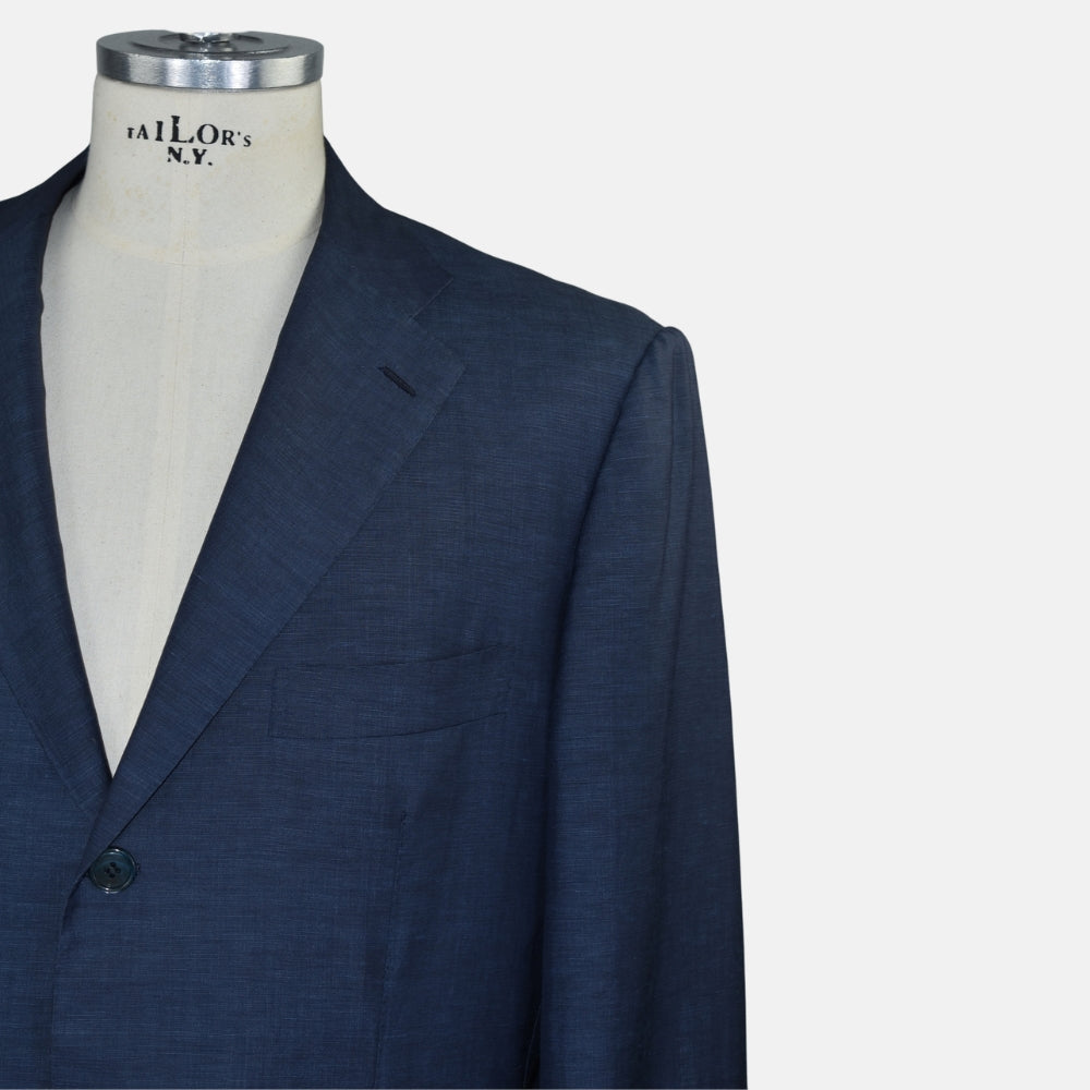 Blue Wool / Linen / Silk Blazer