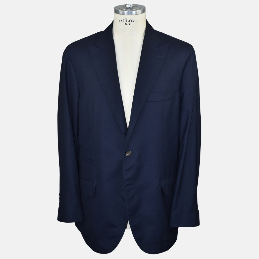 Navy Blue Suit Virgin Wool 52
