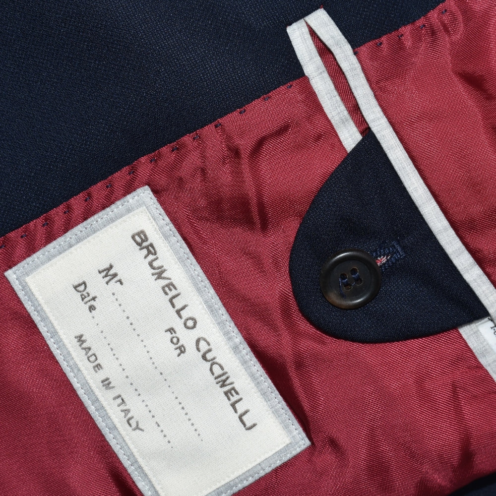 Navy Blue Suit Virgin Wool 52